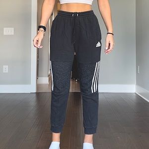 Adidas black joggers